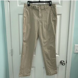 Eddie Bauer Women's Size 8 Khaki Legend Wash Stretch Boyfriend Slim Pants